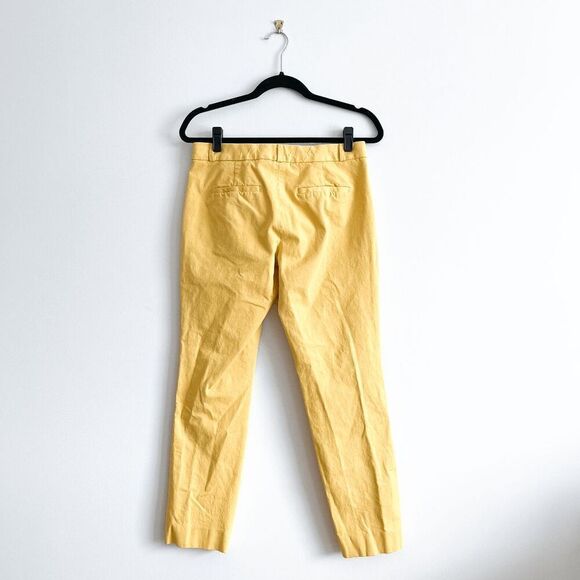 Banana Republic Womens Sloan Trouser Chino Pants Yellow Size 8 - Picture 4 of 11